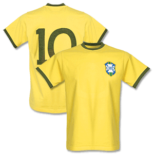 Retake 1970 Brazil Home Reto Shirt   No 10