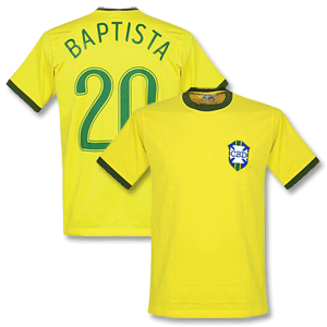 Retake 1970 Brazil Home Retro Shirt   Baptista 20 (02-03 Style)