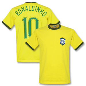 Retake 1970 Brazil Retro Shirt   Ronaldinho 10