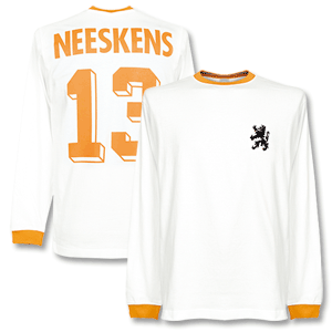 Retake 1970` Holland Away L/S Retro Shirt   Neeskens No. 13