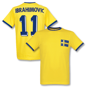 Retake 1970 Sweden Home Retro Shirt   Ibrahimovic 11
