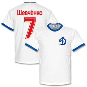 Retake 1970s Dynamo Kiev Home Retro Shevchenko Shirt