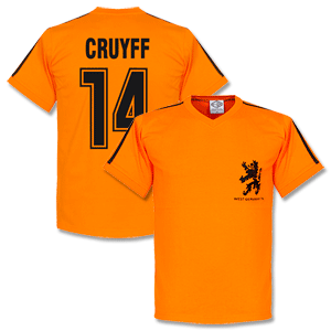 Retake 1970s Holland Home WC 74 Cruyff Retro Shirt  