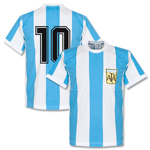 Retake 1978 Argentina Home Retro No 10 Shirt
