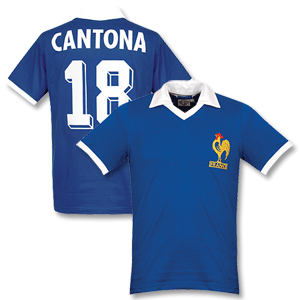 Retake 1980 France Home Retro Shirt   No.18 Cantona