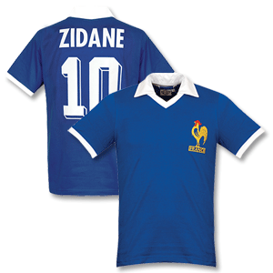 Retake 1980` France Home Retro Shirt   Zidane No.10