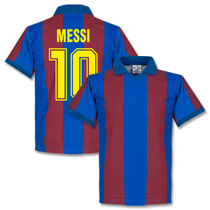 Retake 1980s Barcelona Home Messi Retro Shirt