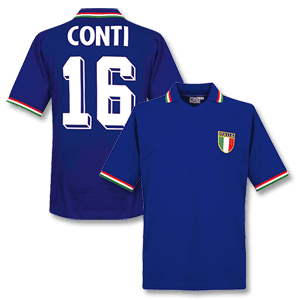 Retake 1982 Italy Home Retro shirt   Conti No. 16