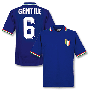 Retake 1982 Italy Home Retro shirt   Gentile No. 6