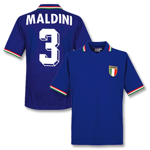 Retake 1982 Italy Home Retro shirt   Maldini No.3