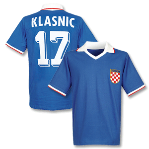 Retake 1990` Croatia Away Retro Shirt   Klasnic No.17