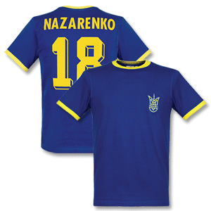 Retake 1990 Ukraine Away Retro Shirt   Nazarenko 18