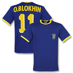 Retake 1990 Ukraine Away Retro Shirt   O. Blokhin No. 11