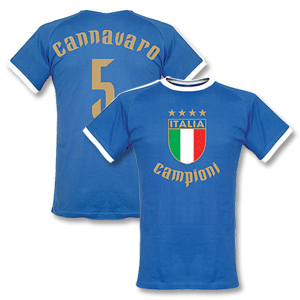 Retake 2006 Italy Retake Campioni T-shirt   Cannavaro No.5