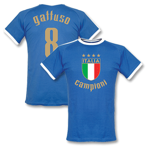 Retake 2006 Italy Retake Campioni T-shirt   Gattuso No.8