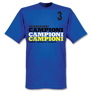 Retake 2010 Inter Milan Treble Winners T-shirt - Blue