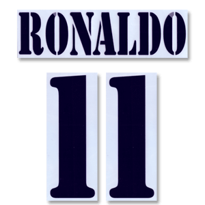 02-03 Real Madrid Home Ronaldo 11 Flex Name and