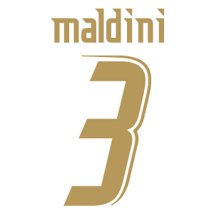 Retake CKP 06-07 Italy Home Maldini 3 Felx Name and Number