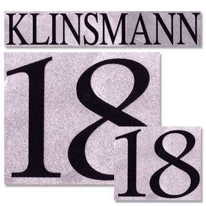 Retake CKP 1996 Germany Home Klinsmann 18 Flock Name and