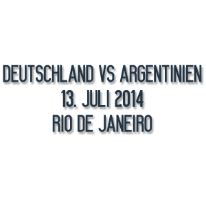 Retake Deutschland vs Argentinien 13. Juli 2014 Rio de