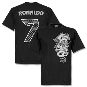 Retake Ronaldo No.7 Dragon KIDS T-shirt - Black