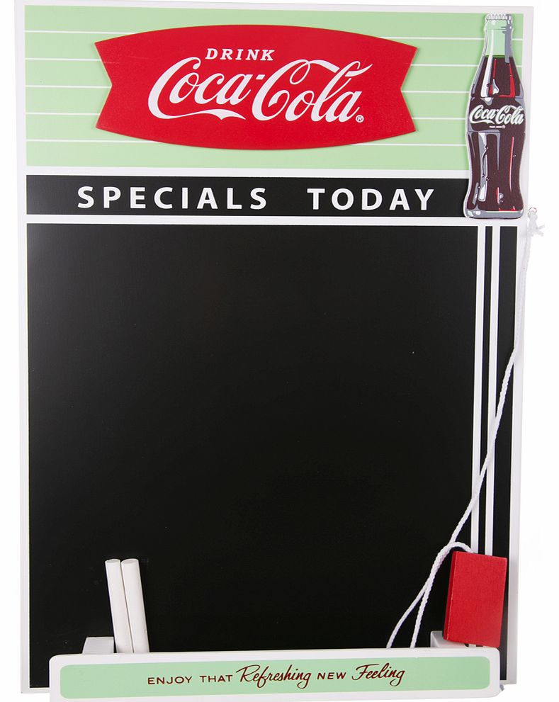 Retro Coca-Cola Fishtail Design Chalkboard