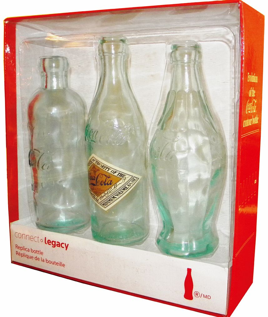 Retro Coca-Cola Glass Bottle Evolution Set