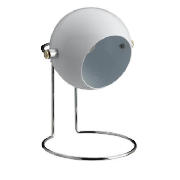 Retro Eyeball Table Lamp- White/Chrome