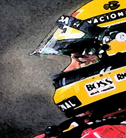 Retro Racing Company Ayrton Senna Greeting Card