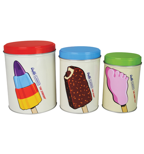 Walls Ice Cream Classics Set Of 3 Canisters