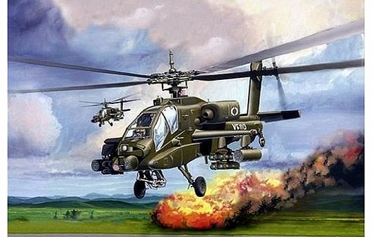 AH-64 Longbow Apache Helicopter Plastic Mini Model Kit