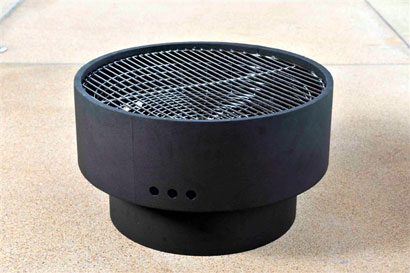 Revolver Firepit and BBQ with Circular Base