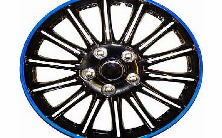Rezistanz 15 Inch Wheel Trims - Black and Blue