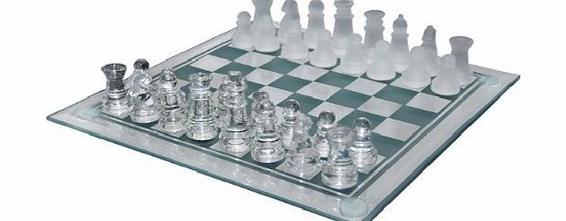 Rhode Island Novelty 10`` Glass Chess Set