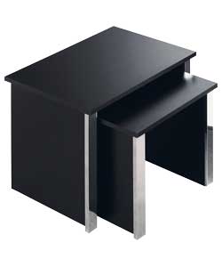 Nest of Tables - Black Wood Effect and