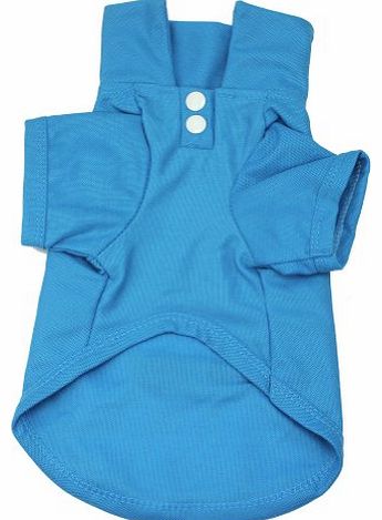 POLO T-Shirt Dog Pet Clothes Fashion Outfit Apparel Jumpsuit Comfortable M Blue