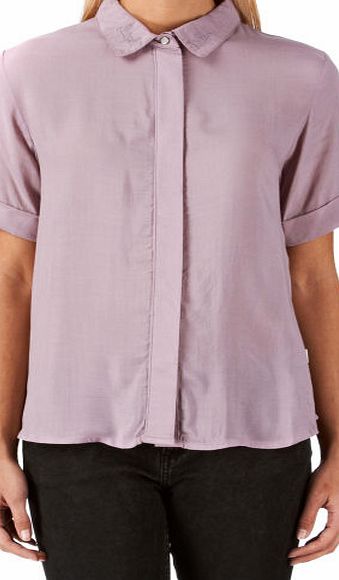Rhythm Womens Rhythm Blunt Short Sleeve Shirt - Lavender