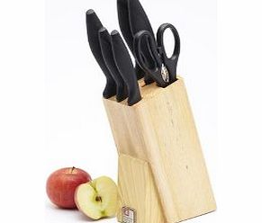 Richardson Sheffield Laser Cuisine Knives 6 Piece Knife Block Natural