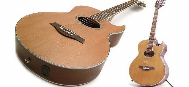 Richwood Guitars Electro-Acoustic Guitar: Richwood Florentine Cutaway Cedar Top, Grover, Fishman