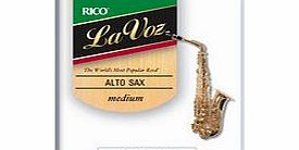 Rico La Voz Alto Saxophone Reeds Medium 10 Box