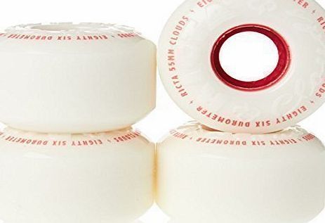 Ricta Clouds Skateboard Wheels - White / Red 55mm