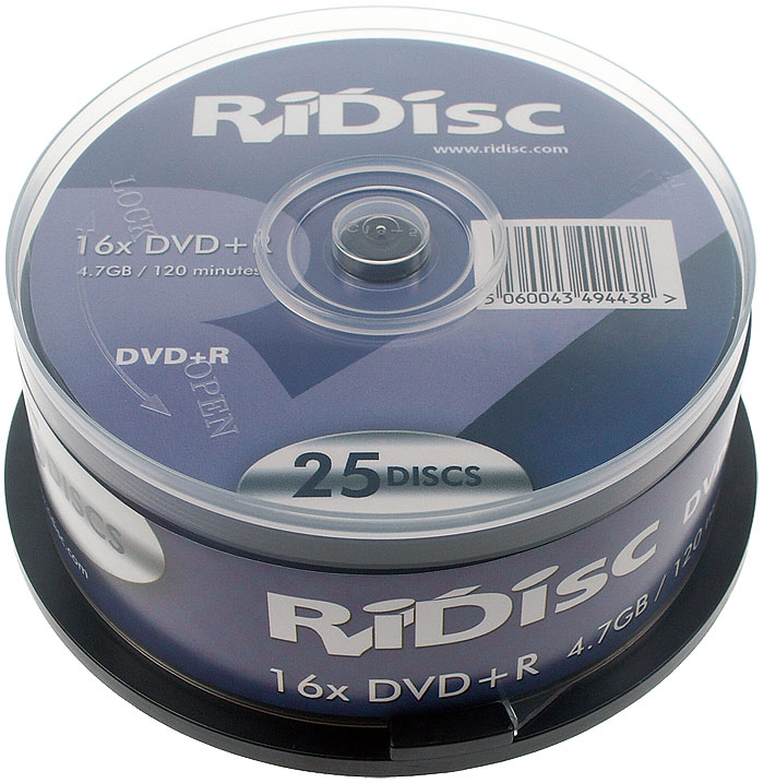 DVD R 16x Branded in 25 Cake