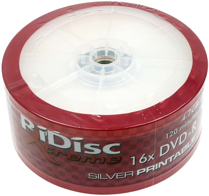 DVD-R 16X Xtreme Silver Printable 25 Cake
