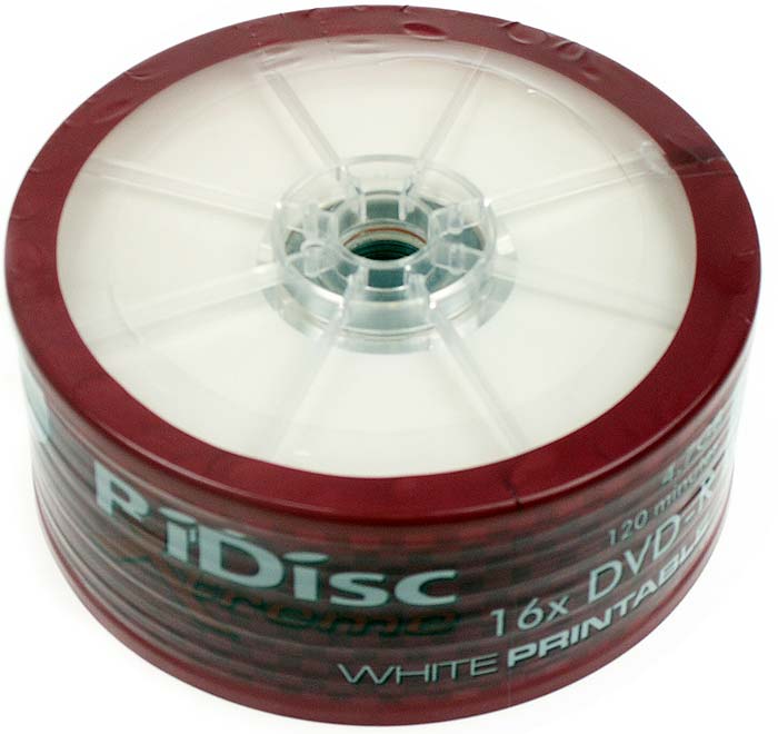 RiDisc DVD-R 16X Xtreme White Printable 25 Cake