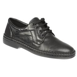 Rieker Male Daniel Leather Upper Leather Lining Lace Up in Black, Brown