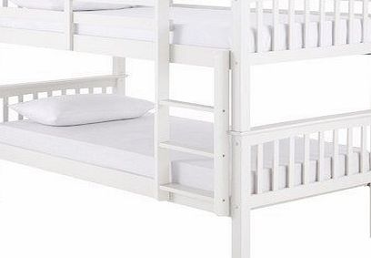 Right Deals UK CONTEMPORARY SOLID PINE BUNK BED AVAILABLE IN WHITE OR HONEY