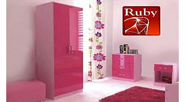 Otawa Caspian Black Gloss Bedroom 3 Piece Furniture Package