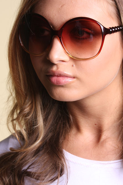 riley Shell Oval Frame Sunglasses