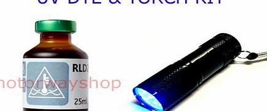 Ring UV Dye amp; UV Torch Kit Leak Detection Fluid For Car Cooling Antifreeze System RLD2