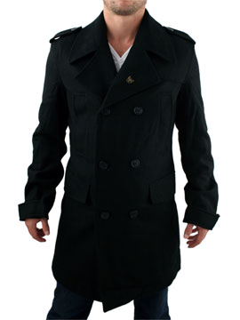 Black Sonner Double Breasted Coat